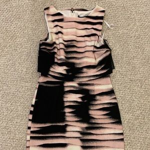 Black Dress with Pink and White Accents